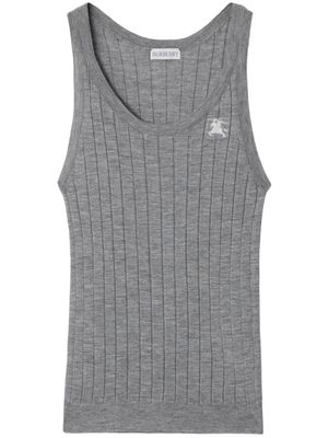 Burberry EKD intarsia-logo cashmere vest - Grey