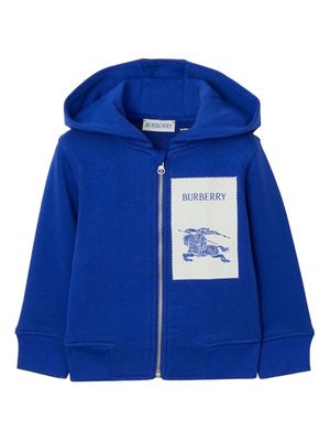 Burberry Ekd Logo-patch Zipped Hoodie