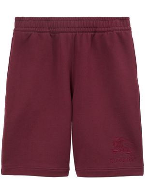 Burberry EKD-motif cotton shorts - Red