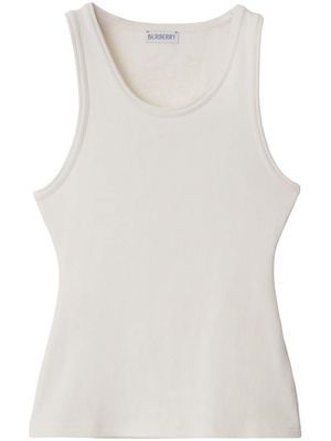 Burberry EKD-patch ribbed tank top - White