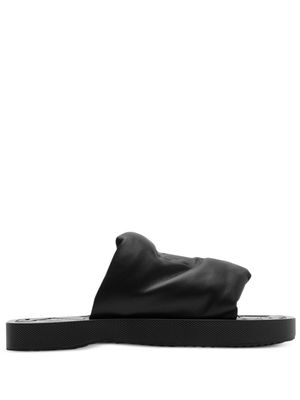 Burberry EKD Slab leather slides - Black