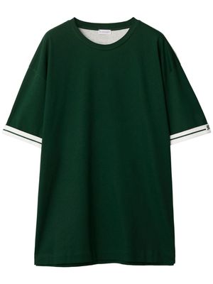Burberry EKD stripe-trim cotton T-shirt - Green
