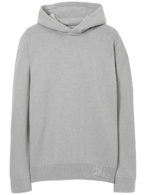 Burberry EKD wool-cashmere hoodie - Grey