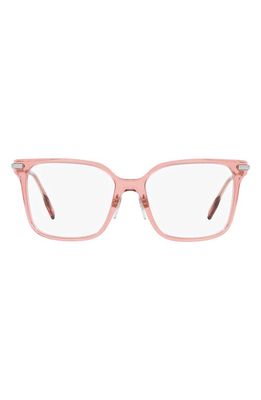 burberry Elizabeth 52mm Square Optical Glasses in Rose