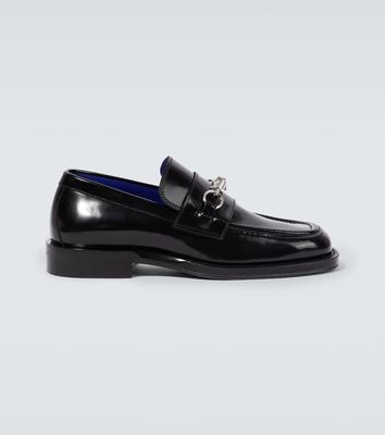 Burberry Embellished leather loafers