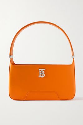 Burberry - Embellished Leather Shoulder Bag - Orange