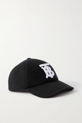 Burberry - Embroidered Cotton-twill Baseball Cap - Black