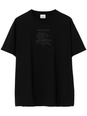 Burberry embroidered monogram EKD T-shirt - Black