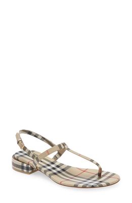 burberry Emily Check Slingback Sandal in Archive Beige Ip Chk