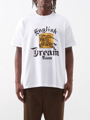 Burberry - English Dream-print Cotton-jersey T-shirt - Mens - White Multi