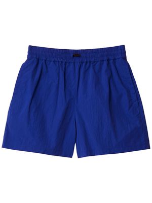 Burberry Equestrian Knight-appliqué shorts - Blue