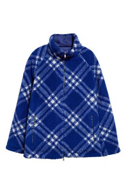 burberry Equestrian Knight Check Reversible Fleece & Nylon Jacket in Knight Ip Check