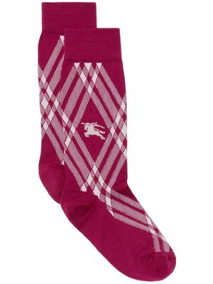 Burberry Equestrian Knight cotton-blend socks - Red