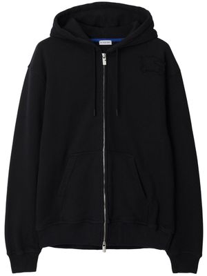 Burberry Equestrian Knight Design-appliqué hoodie - Black