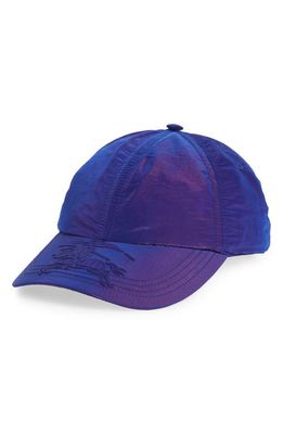 burberry Equestrian Knight Design Iridescent Adjustable Baseball Cap in Electric Violet