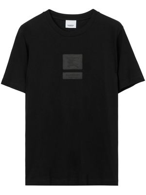 Burberry Equestrian Knight logo-patch short-sleeve T-shirt - Black