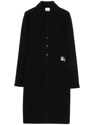Burberry Equestrian Knight-motif knitted dress - Black