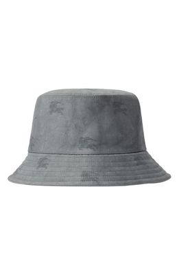 burberry Equestrian Knight Print Bucket Hat in Grey/Black