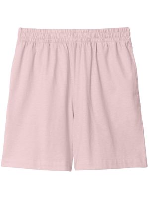 Burberry Equestrian Knight-print cotton shorts - Pink