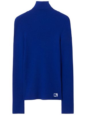 Burberry Equestrian Knight roll-neck sweatshirt - Blue