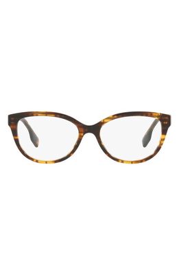 burberry Esme 52mm Square Optical Glasses in Striped Brown