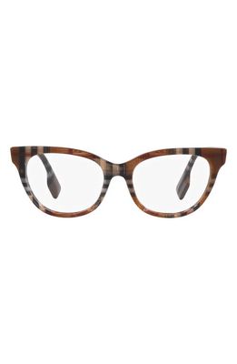burberry Evelyn 51mm Cat Eye Optical Glasses in Brown