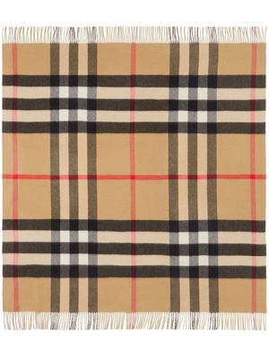 Burberry Exaggerated Check cashmere blanket - Brown