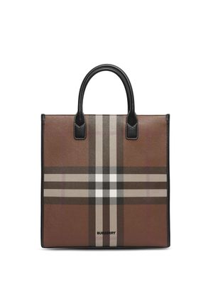 Burberry Exaggerated Check tote bag - Brown