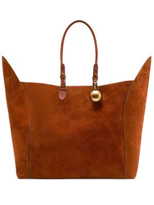 Burberry extra-large Shield suede tote bag - Brown