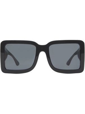 Burberry Eyewear B motif square frame sunglasses - Black