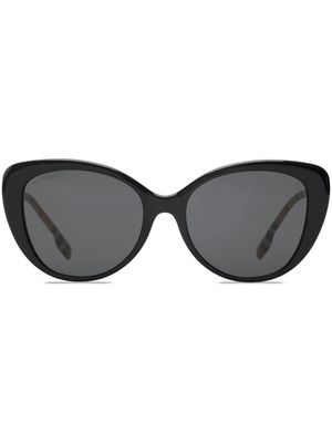 Burberry Eyewear checked cat-eye sunglasses - Black