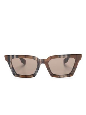 Burberry Eyewear checked square-frame sunglasses - Brown