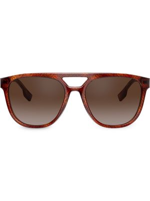 Burberry Eyewear cut-out aviator sunglasses - Brown