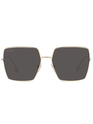 Burberry Eyewear Daphne check-detail sunglasses - Gold