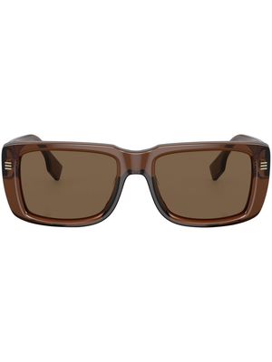 Burberry Eyewear Jarvis rectangular-frame sunglasses - Brown