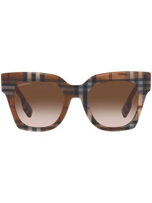 Burberry Eyewear Kitty check-pattern sunglasses - Brown
