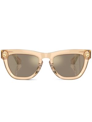 Burberry Eyewear logo-engraved square-frame sunglasses - Brown