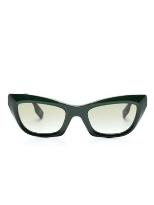 Burberry Eyewear logo lettering plaque tinted sunglasses - Green