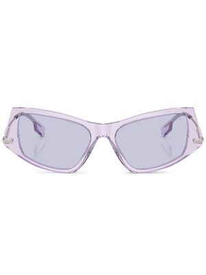 Burberry Eyewear logo-plaque cat-eye sunglasses - Purple
