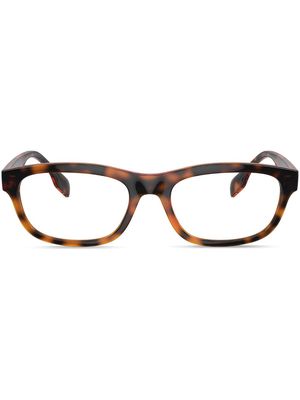 Burberry Eyewear logo-print rectangle-frame glasses - Brown