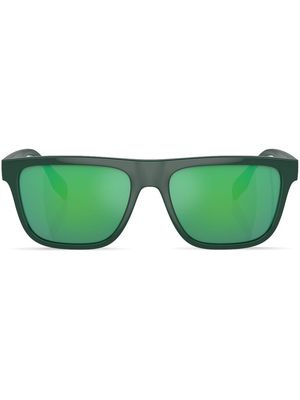 Burberry Eyewear logo-print rectangle-frame sunglasses - Green