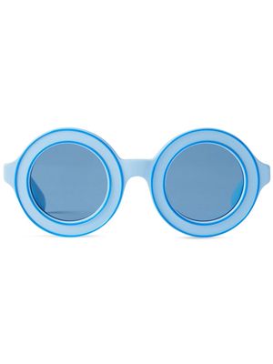 Burberry Eyewear logo-print round-frame sunglasses - Blue