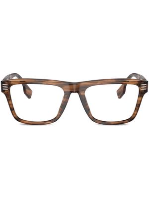 Burberry Eyewear logo-print square-frame glasses - Brown