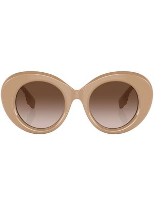 Burberry Eyewear Margot logo-arm sunglasses - Neutrals