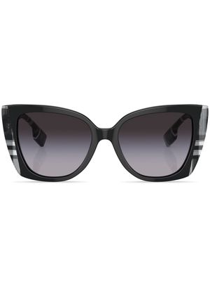 Burberry Eyewear oversized check-print sunglasses - Black