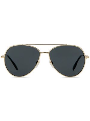 Burberry Eyewear pilot-frame logo-lettering sunglasses - Gold