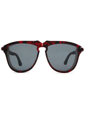 Burberry Eyewear pilot-frame tortoiseshell sunglasses - Red