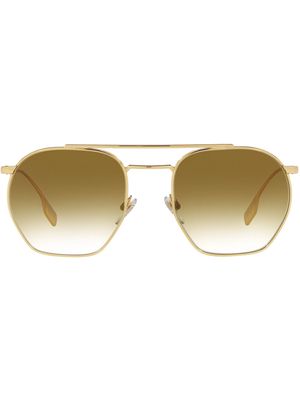 Burberry Eyewear Ramsey pilot frame sunglasses - Gold