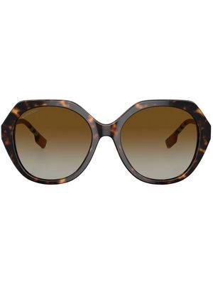 Burberry Eyewear Vanessa geometric-frame sunglasses - Brown