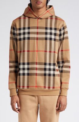 burberry Ferryton Archive Check Cotton Hoodie in Archive Beige Ip Chk